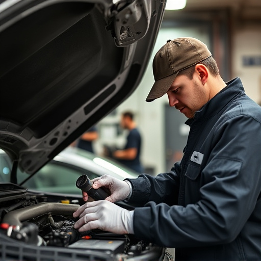 auto technician working
