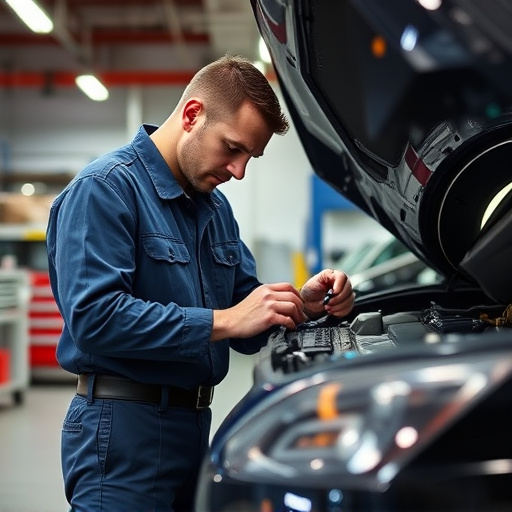 auto technician working