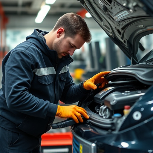 auto technician working