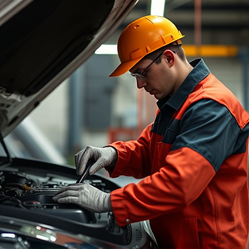auto technician working