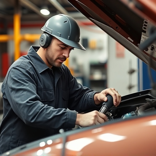 auto technician working