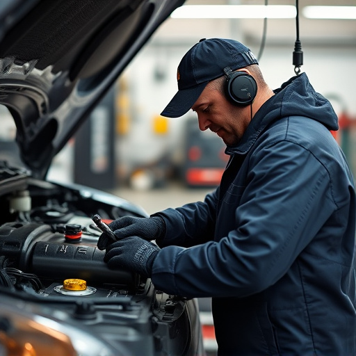 auto technician working