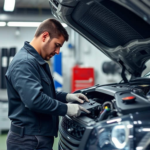 auto technician working