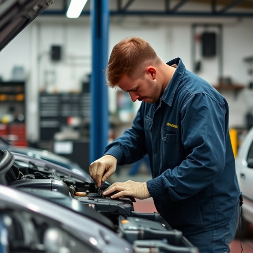 auto technician working