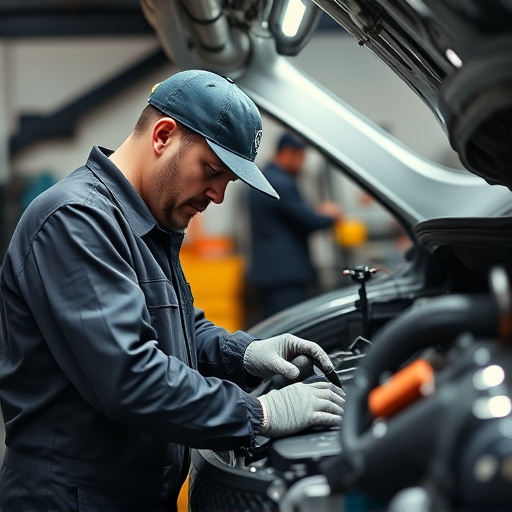 auto technician working