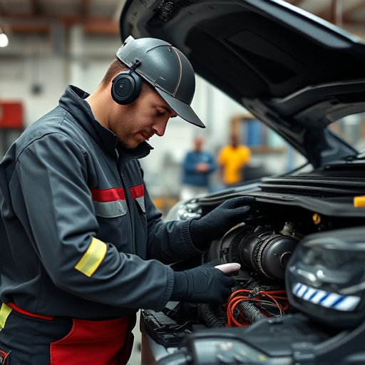 auto technician working