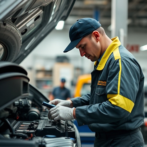 auto technician working