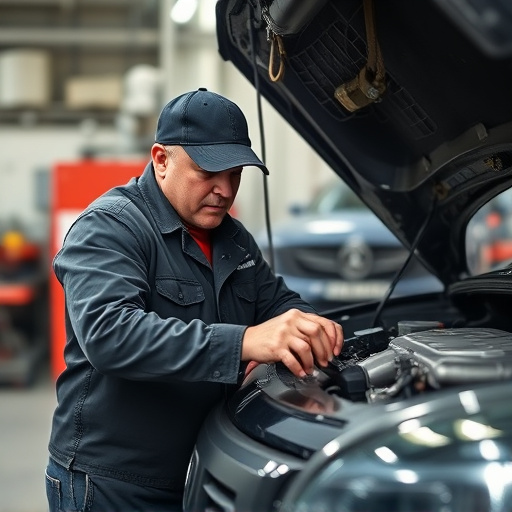 auto technician working