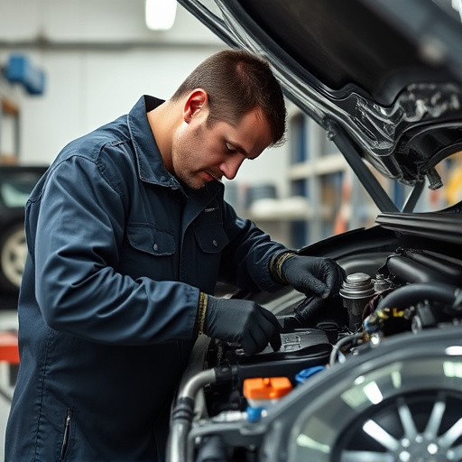 auto technician working