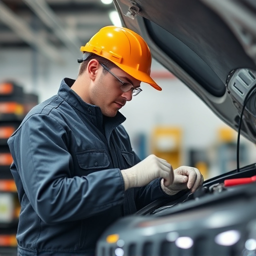 auto technician working
