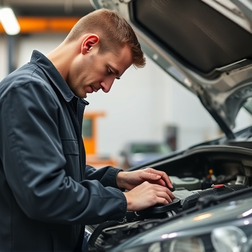auto technician working