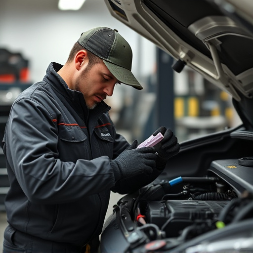auto technician working