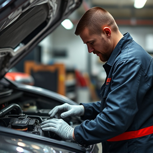 auto technician working
