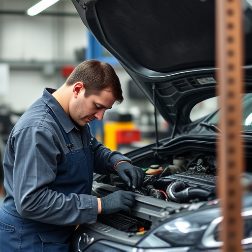 auto technician working