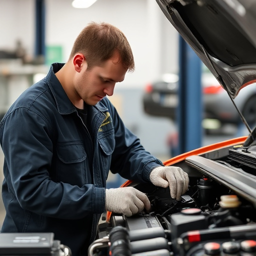 auto technician working