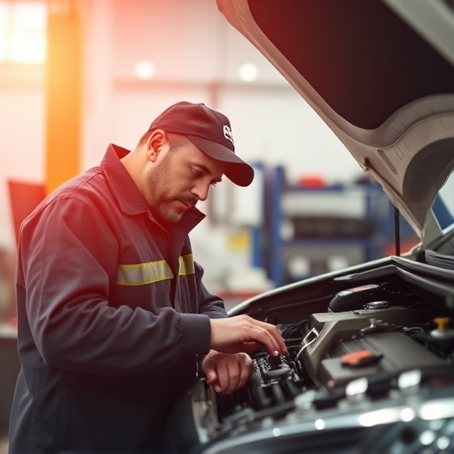 auto technician working