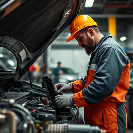 auto technician working