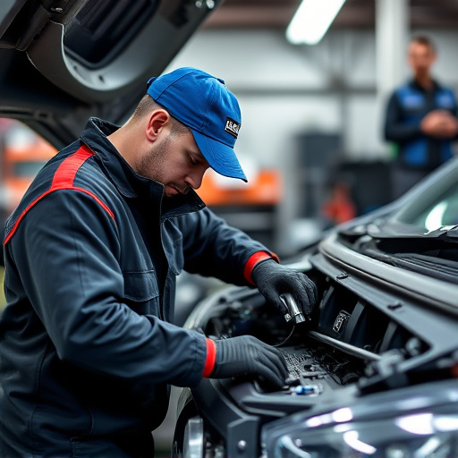 auto technician working