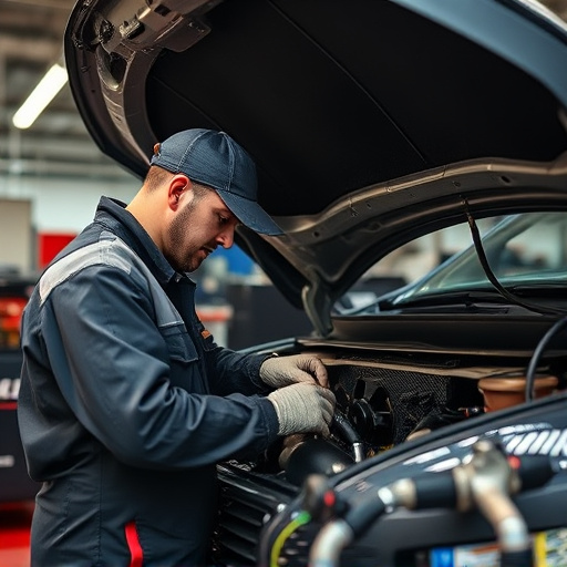 auto technician working