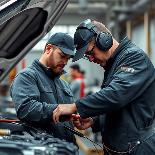 auto technician working