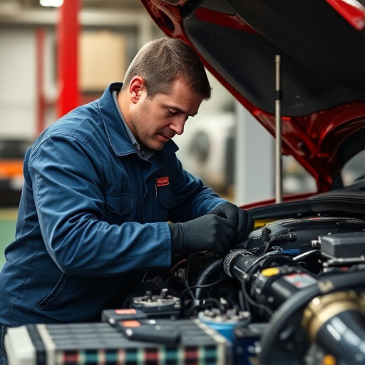 auto technician working