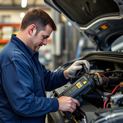 auto technician working