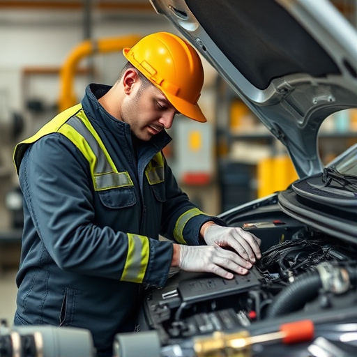 auto technician working