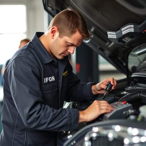 auto technician working