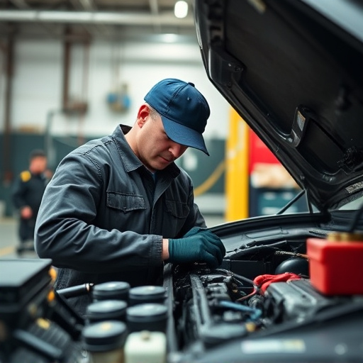 auto technician working