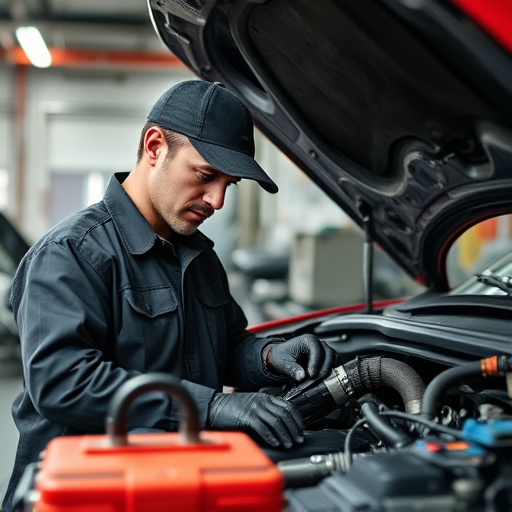 auto technician working