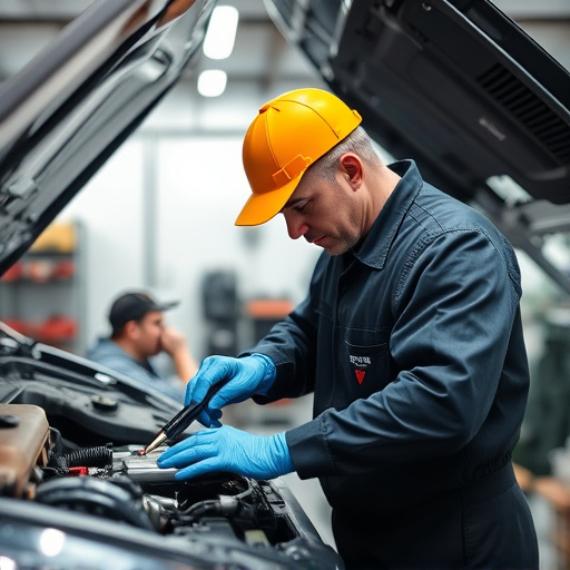 auto technician working