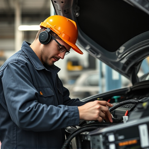 auto technician working