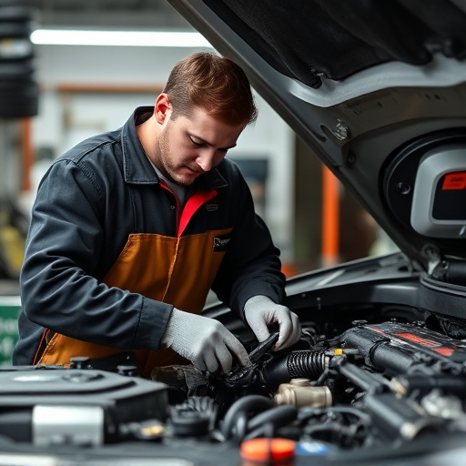 auto technician working