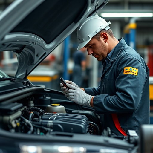 auto technician working