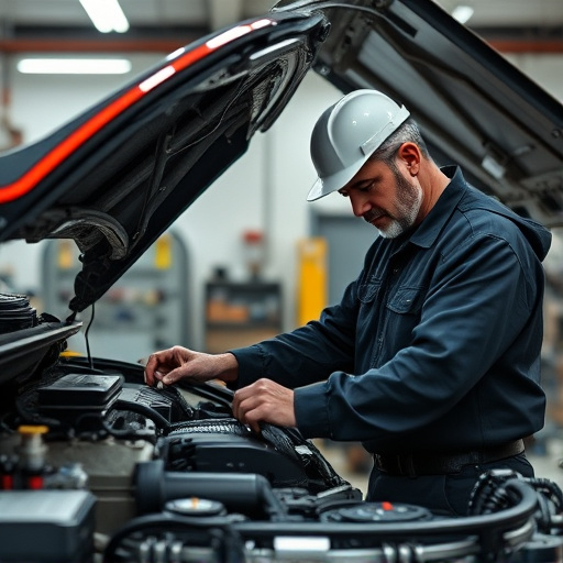 auto technician working