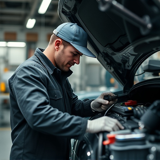 auto technician working