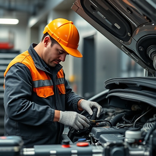 auto technician working