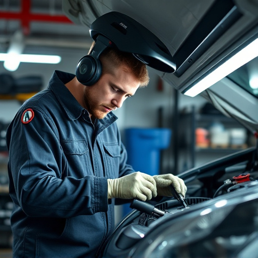 auto technician working