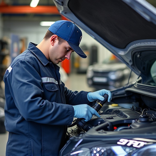 auto technician working