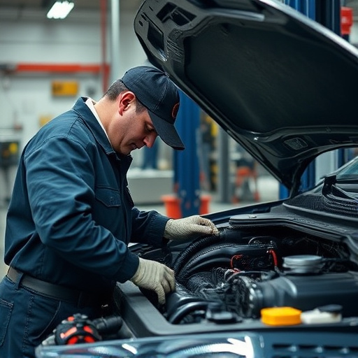 auto technician working