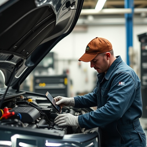 auto technician working