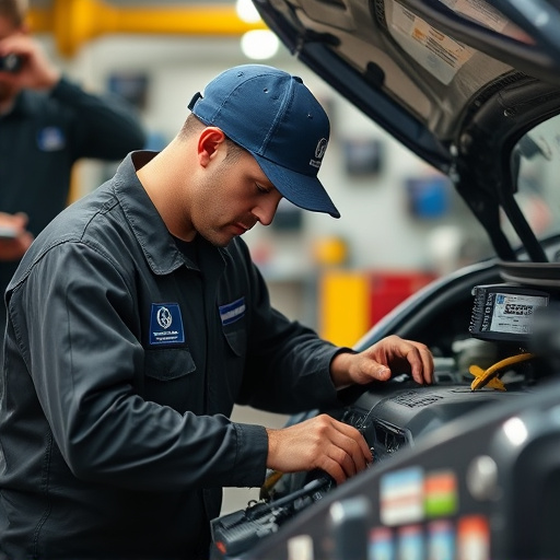 auto technician working