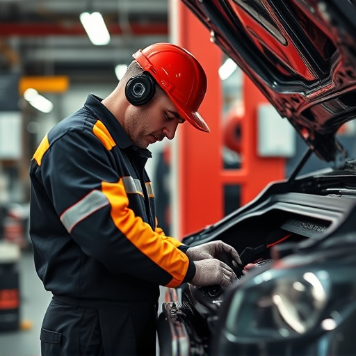 auto technician working