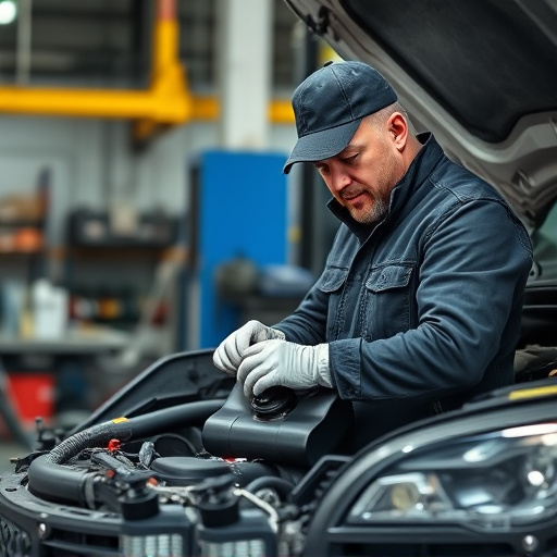 auto technician working