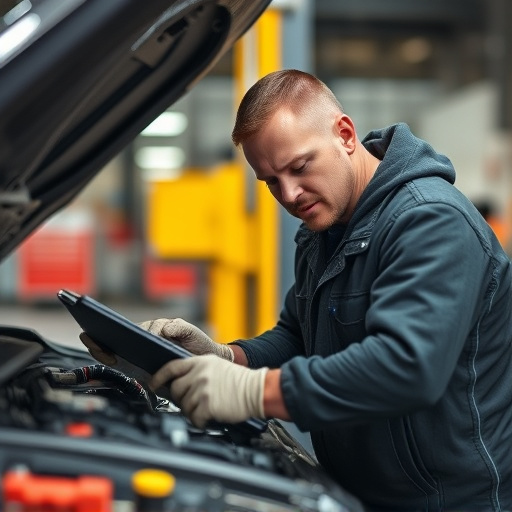 auto technician working