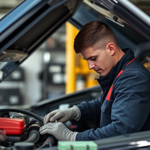 auto technician working