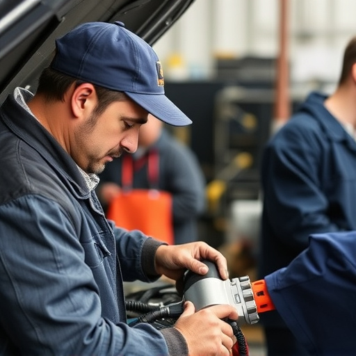 auto technician working