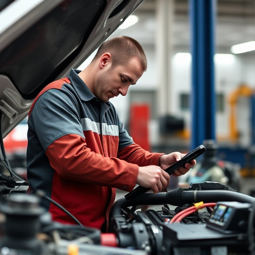 auto technician working