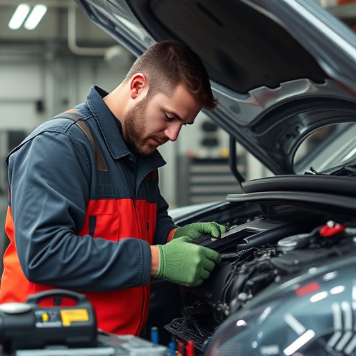 auto technician working