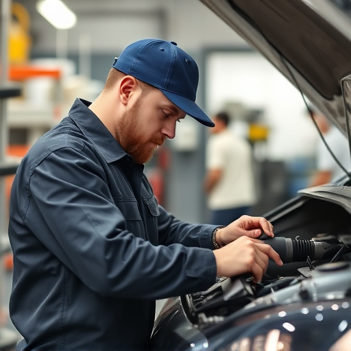 auto technician working